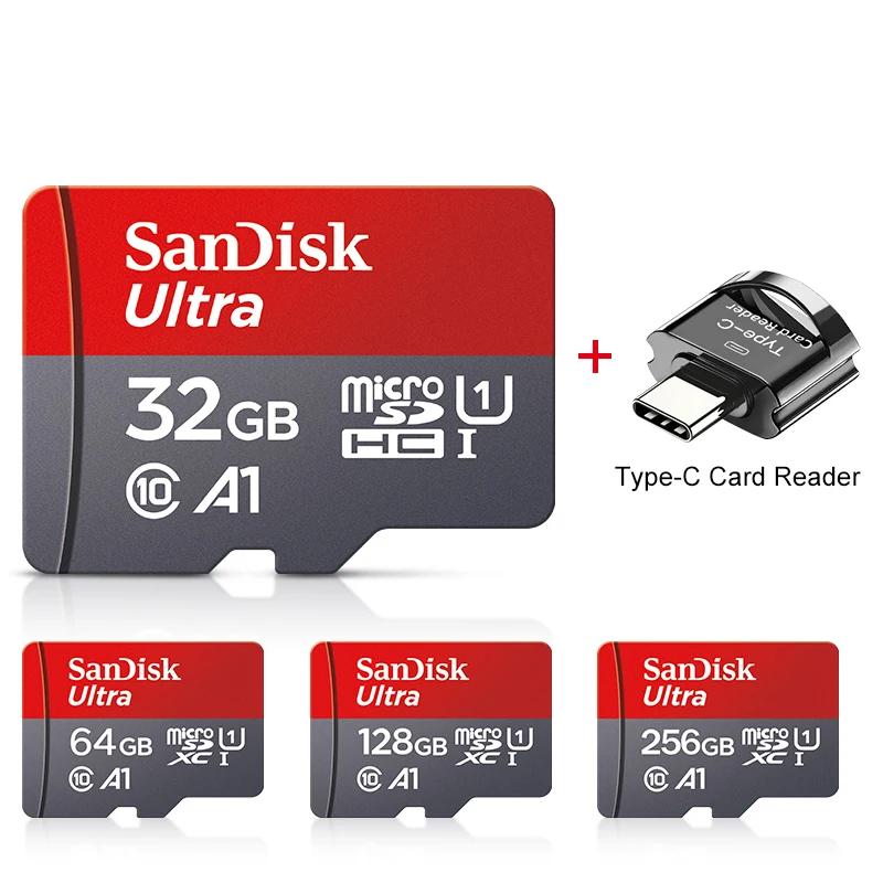 SanDisk ũ SD ī, A1 ޸ ī, Ŭ 10 ÷ ̺ ī, ޴ 32GB ޸ ī, 32GB, 64GB, 256GB, 128GB